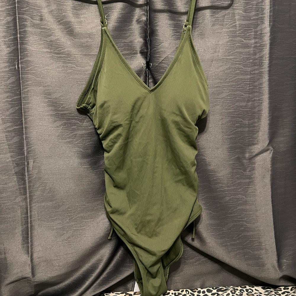 Olive Green One Piece Bikini